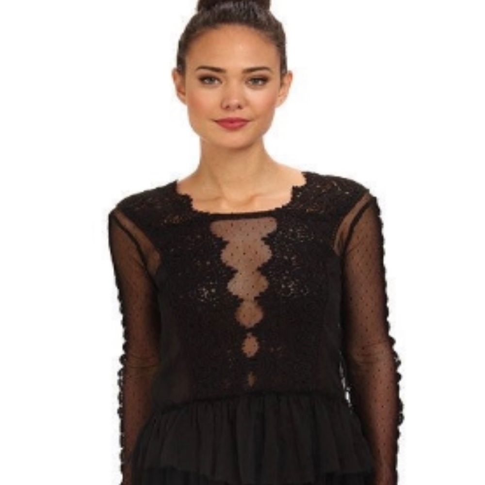 NWT Free People Midnight Memory lace top - Picture 7 of 15